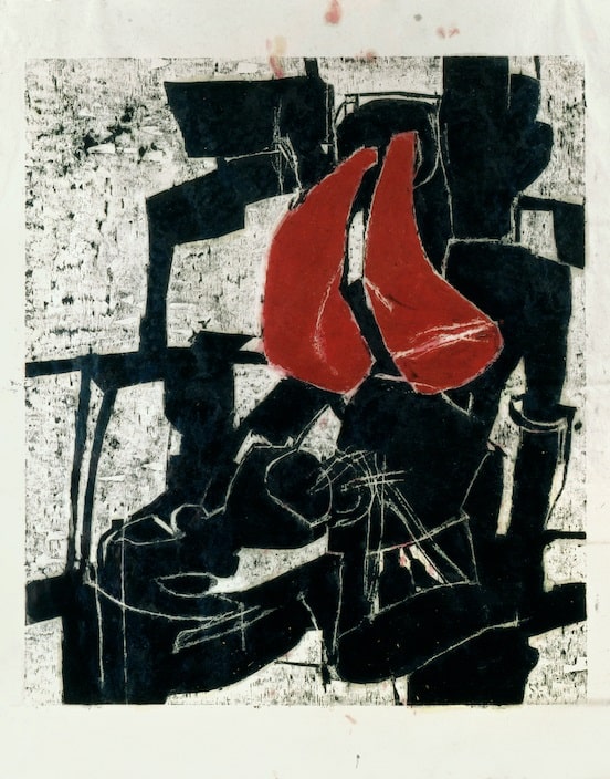 ART AT BERLIN - Klaus Hack, Kronos, 1998, Holzschnitt, 150 x129,5 cm, aufl. 7 expl. Kopie-min