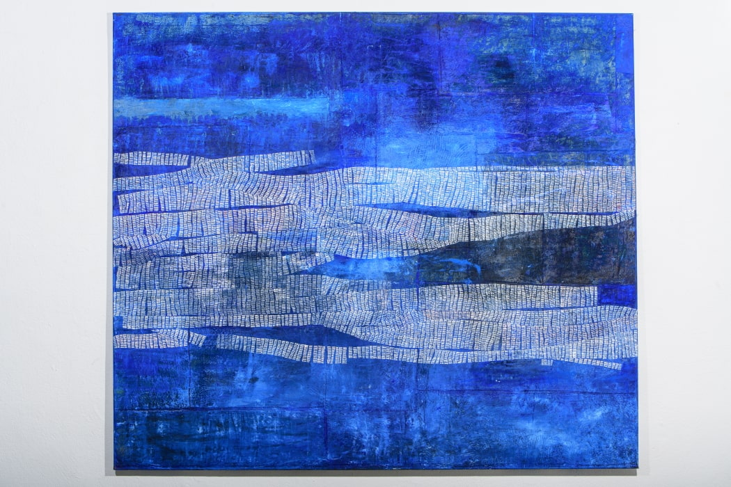 ART at Berlin - 2021_UNMASKED1_AnnetteSelle_Blauer-Schwarm2019_aquabitArt_Foto_Rene-Loeffler - 7