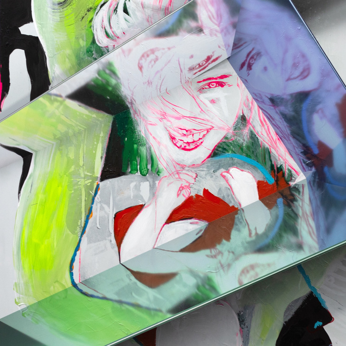 ART at Berlin - Galerie Isabella Bortolozzi - Seth Price, Haruspex, Acrylic paint, generative image reverse-transferred into acrylic polymer, and UV-print on aluminum composite