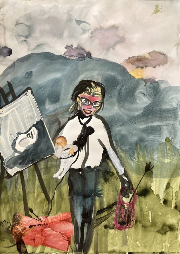 ART at Berlin - aquabitArt Galerie - Niina Lehtonen Braun - ohne Titel - Malerinnen Ausflug - 2023-min