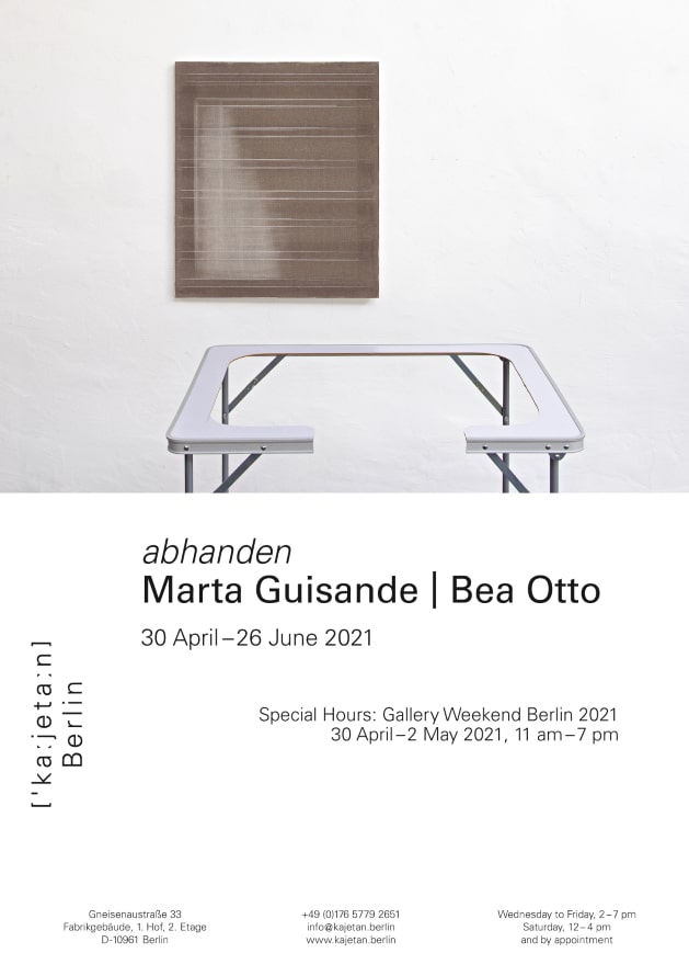 ART at Berlin - kajetan Berlin - Marta Guisande Bea Otto - Einladung 2021