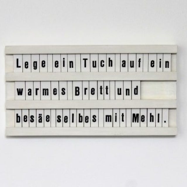 Dieter Froelich | Metaphysische Speise | Baeckerei | 09.09.-03.12.2016