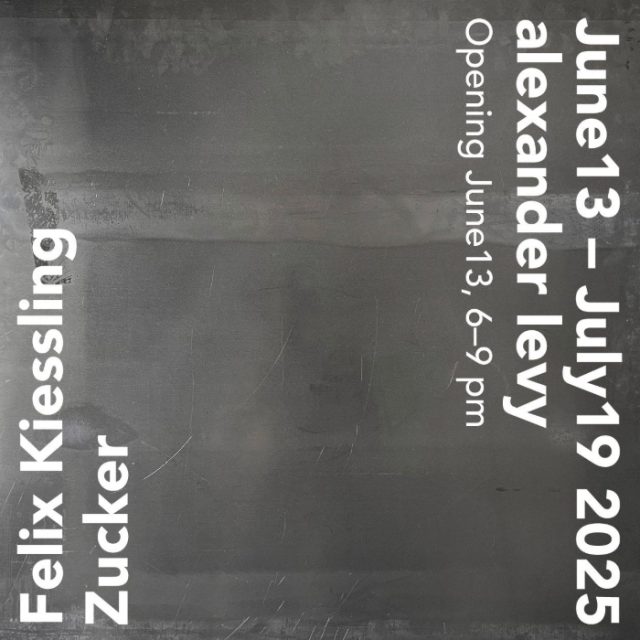 Felix Kiessling | Zucker | alexander levy | 13.06.–19.07.2025