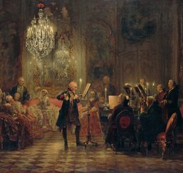Flötenkonzert Friedrichs des Großen in Sanssouci – Adolph Menzel