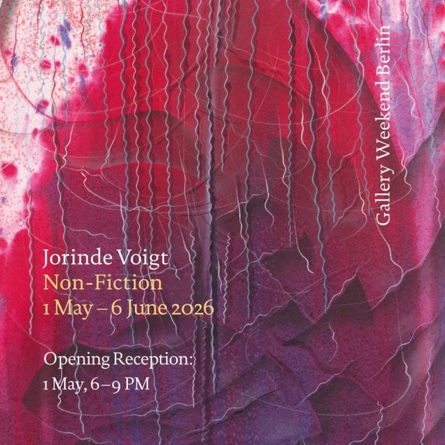 Jorinde Voigt | Non-Fiction | Galerie Judin | 01.05.-06.06.2026